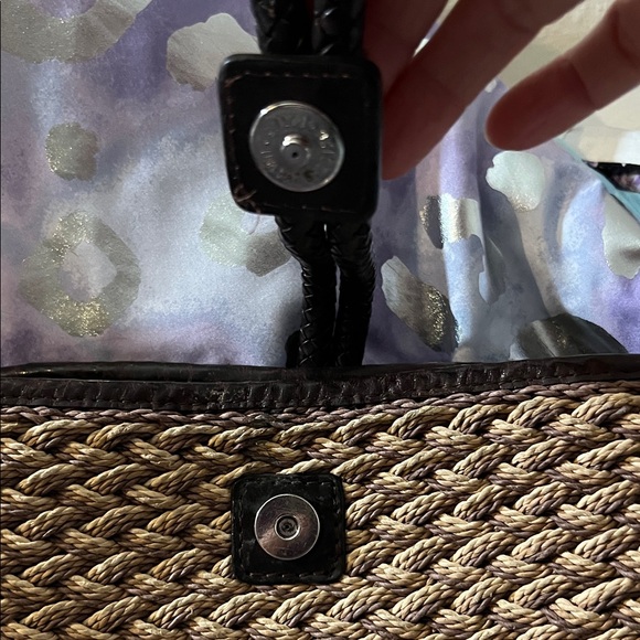 Brighton Brown Woven Crossbody Bag-EUC - Picture 5 of 11